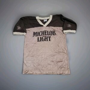 Michelob Light Men’s Two-Tone Jersey - Brown & Cream